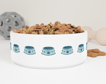 Doggy Bowls Pattern - Pet Bowl - Dog Cat Bowls for Pet Lovers Gifts for Him Her Birthday Presents Mothers Day Pets Lover Animals