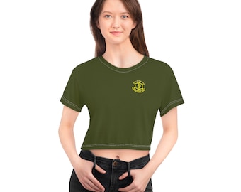 Original IDF Crop Tee (AOP) Design - Israel Defense Forces - Israeli Jewish Judaism - by Israeli Defense Forces