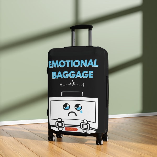 Emotional Baggage Funny | Suitcase Baggage Luggage Cover | by Far Out Prints & Co