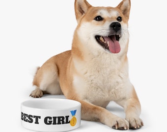 Best Girl - Pet Bowl - Cute Dog Cat Bowls for Pet Lovers Gifts for Him Her Birthday Presents Mothers Day Pets Lover Animals