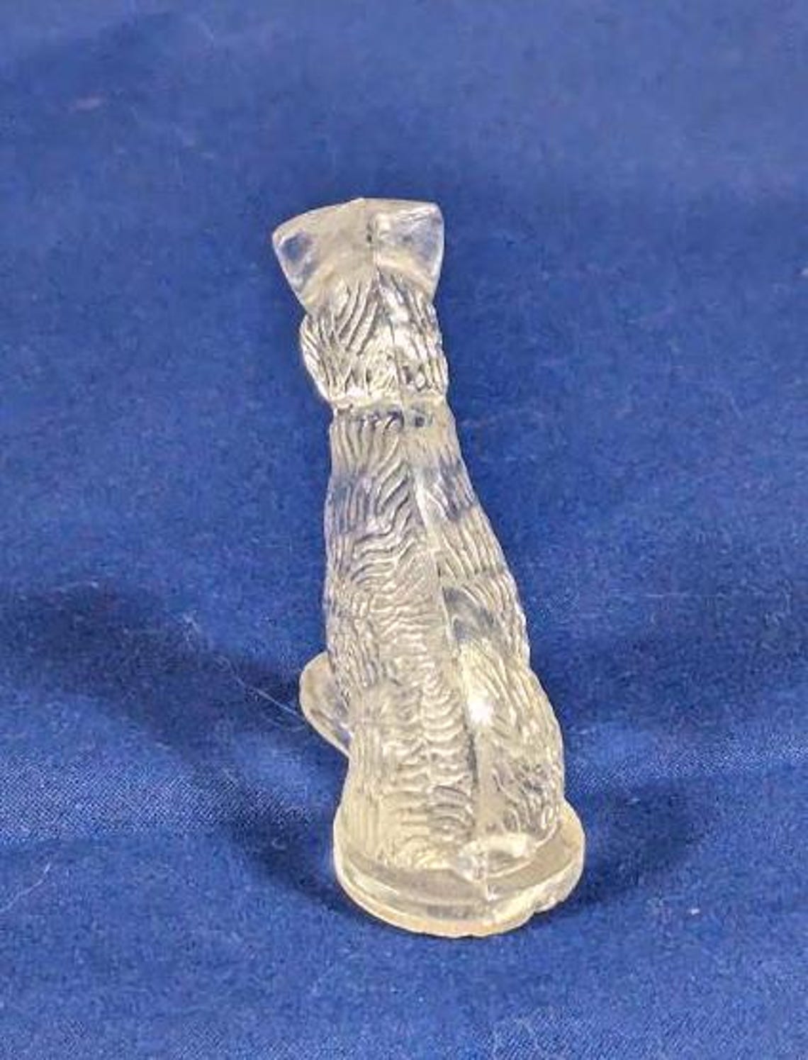 Vintage Etched Glass Scottie Dog Figurine. LE Smtih - Etsy