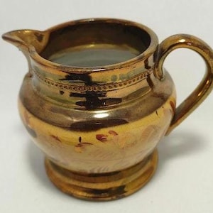 Copper Lusterware creamer