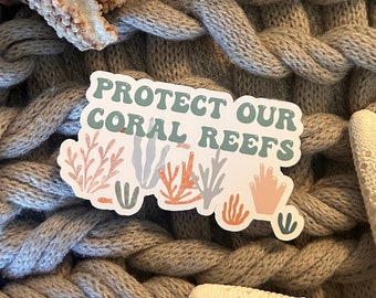 Protect Our Coral Reefs Die-Cut Sticker (Matte Finish)