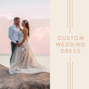 Custom Wedding Dress, Individual size and design, couture dress, lace wedding dress, Design Your Own Dress