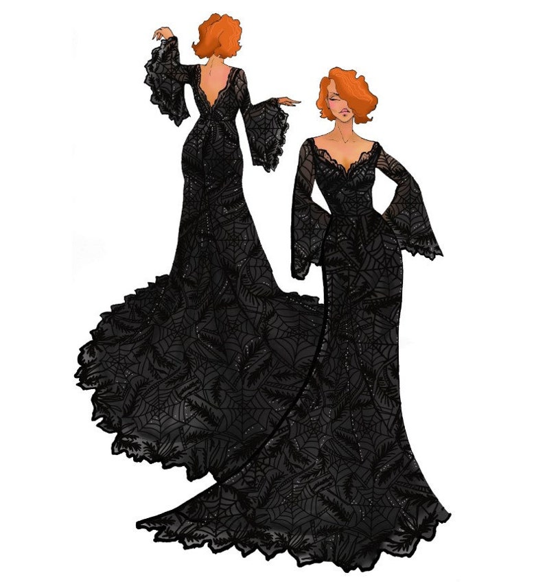 Custom Fashion Design Sketch Personalisable Sketch From Photo Etsy