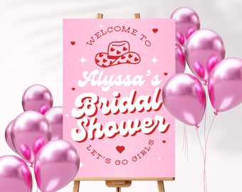 Bridal Shower welcome sign, Last Rodeo Bachelorette, bachelorette sign, Bachelorette Party, Last Hoedown, Disco cowgirl, Last Disco