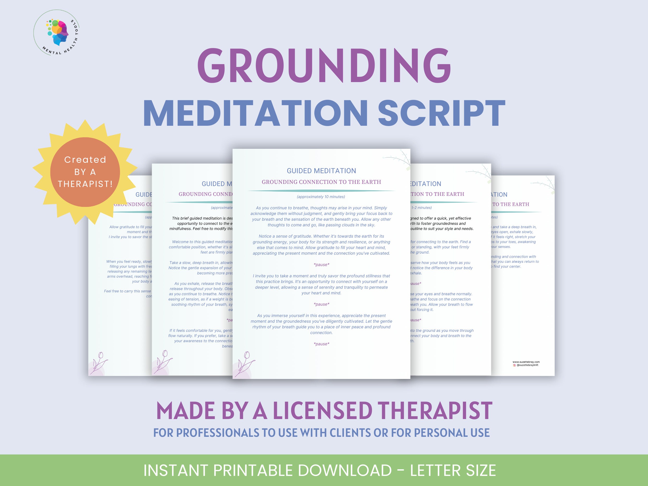 Grounding Meditation Script: Earth Connection, Mindfulness (digital ...