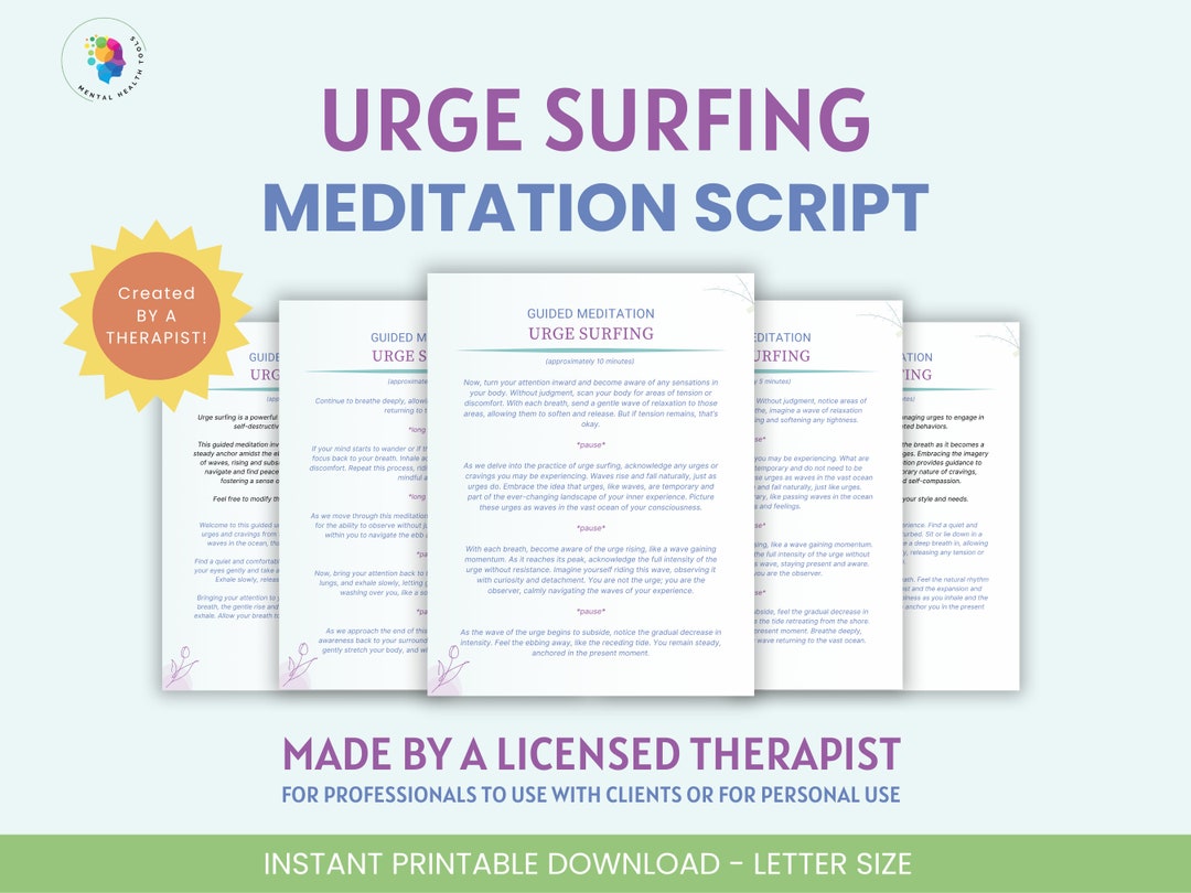Photo inspiration: Visual Reference: Urge Surfing Meditation Script Managing Cravings Pdf Download