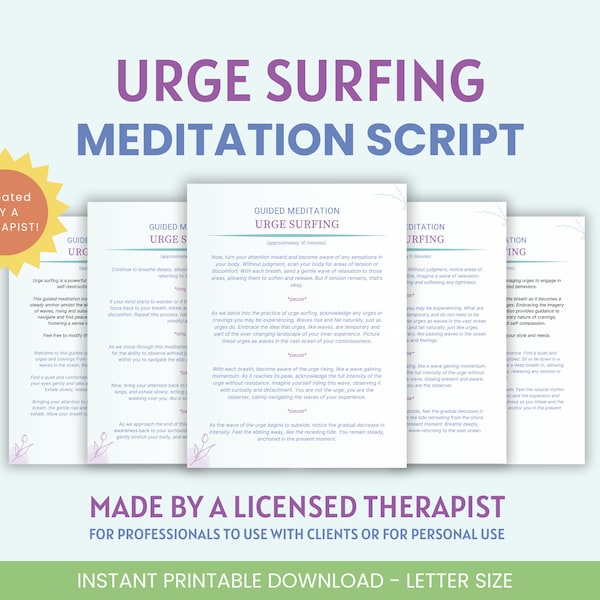 Guided Meditation Script Urge Surfing | Intense Cravings or Impulses | Managing Triggers | Mindfulness techniques | Handling Challenges