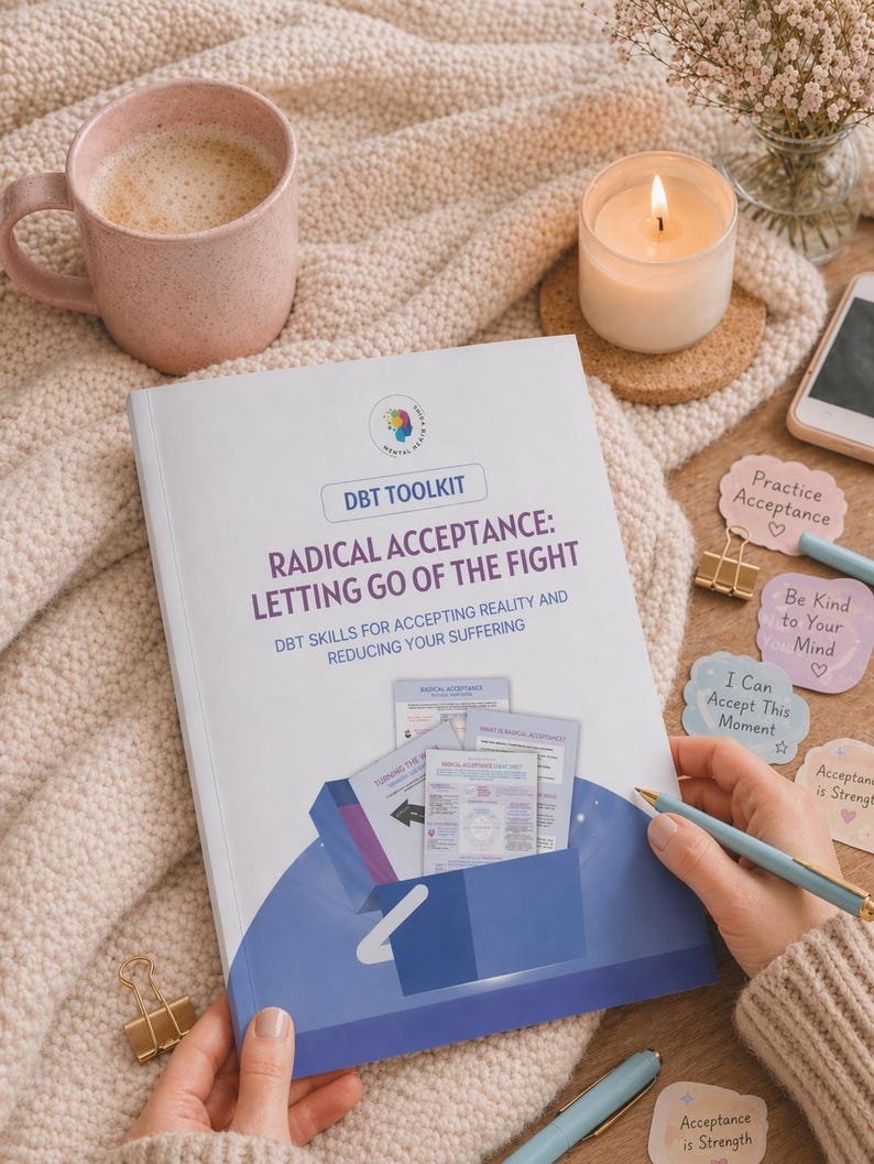 DBT Radical Acceptance Workbook | Emotional Regulation, Letting Go (PDF ...