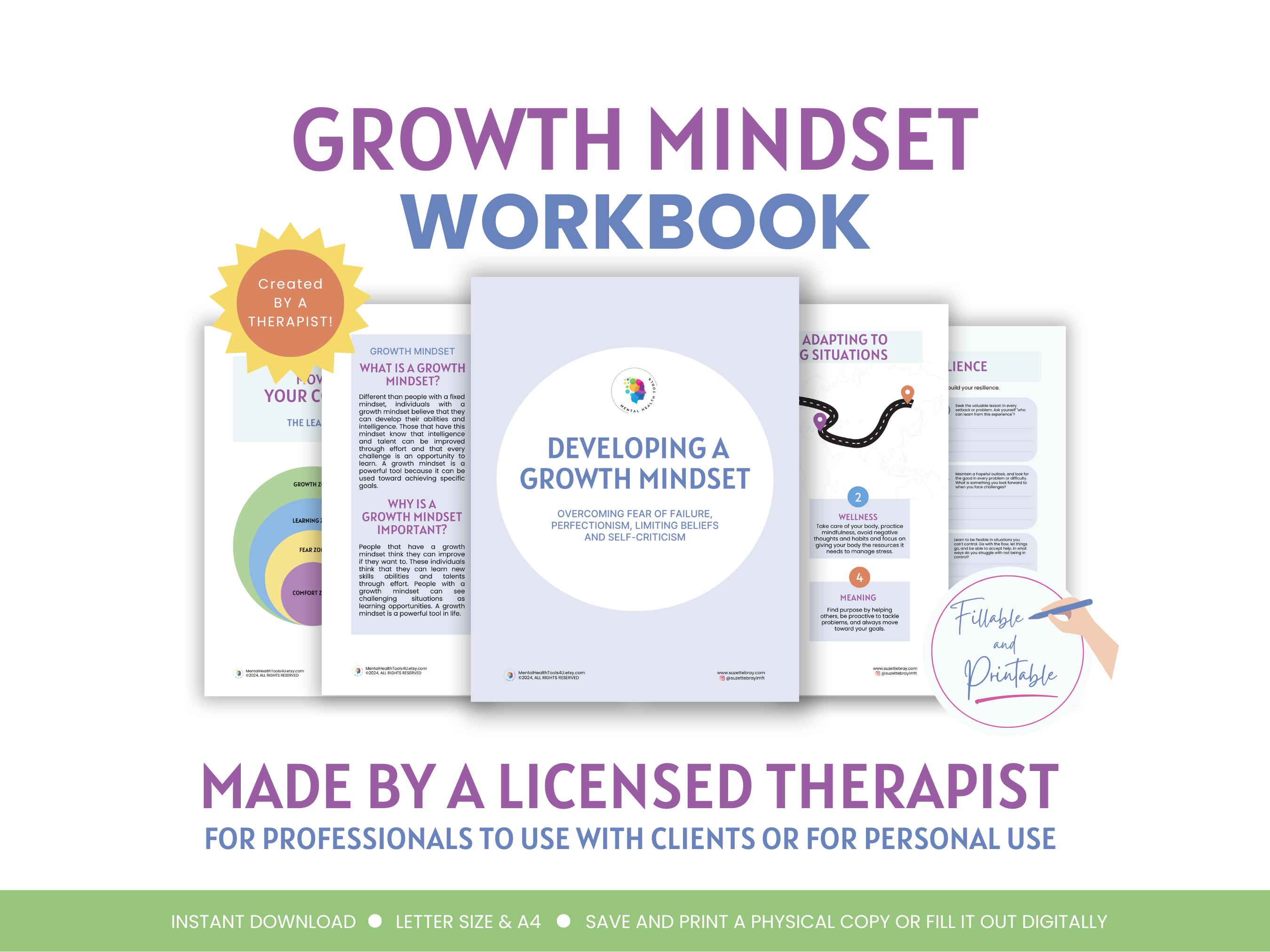 Growth Mindset Workbook: Build Resilience (PDF Pattern) - Etsy
