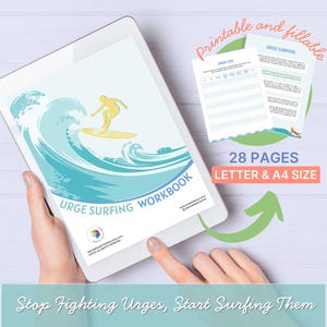 Urge Surfing Workbook - Recovery from addictive and destructive behaviors mental health addiction therapy