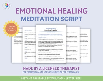 Guided Meditation Emotional Healing Script Mindfulness Practice Mental Well-Being Finding Inner Balance Connecting With Your Emotions Tools