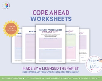 Navigating Future Challenges Cope Ahead Worksheet Planning Ahead for dealing with emotional crises mental health therapy DBT Skills