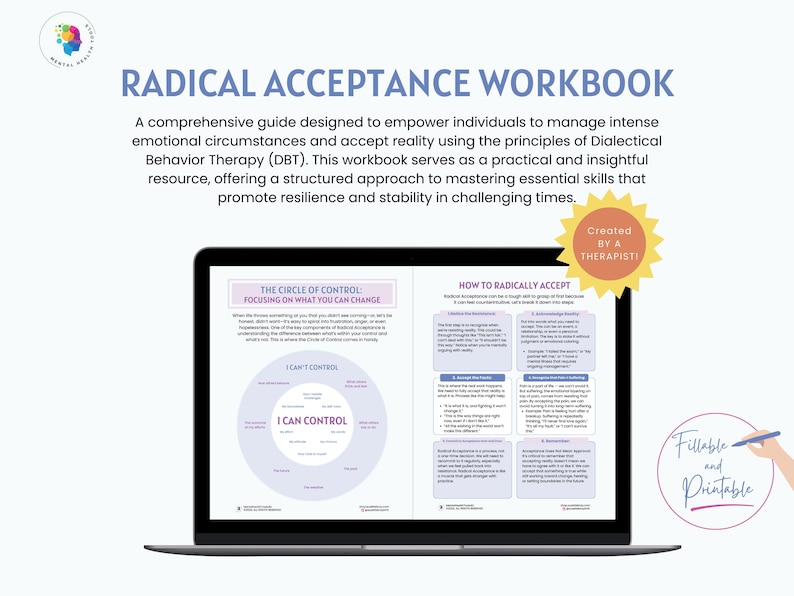 Cuaderno de trabajo de DBT para la aceptación radical / Regulación emocional, dejar ir (Descarga en PDF) imagen 7