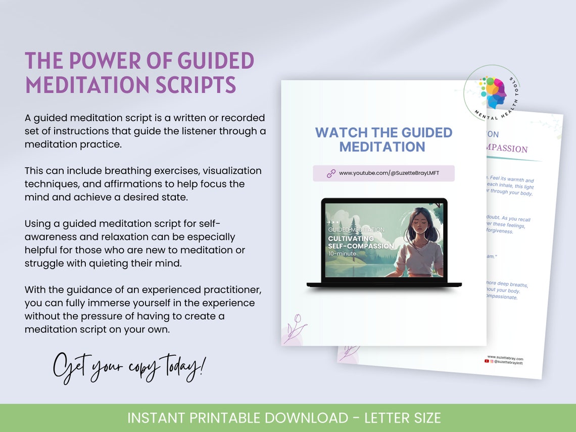 Guided Meditation Script Cultivating Self-compassion Self-love Self ...