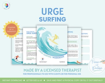 Urge Surfing Workbook - Recovery from addictive and destructive behaviors mental health addiction therapy