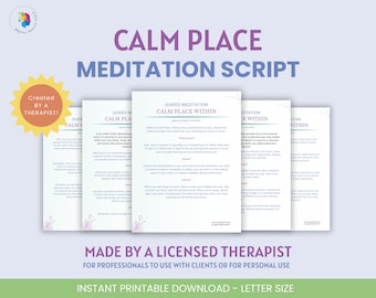 Guided Meditation Script Calm Place Within Visualization Guide Calming Meditation for Beginners Mindfulness Techniques Balance and Harmony