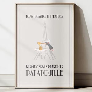 Ratatouille Movie Inspired Wall Art | Hollywood Art Deco Print | Modern & Simplistic | Minimalistic Art for Home | Gifts | Remy Home Decor
