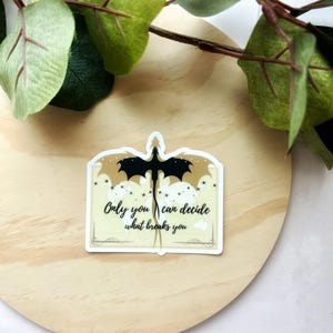 Fourth Wing Inspired Sticker | Gift for Book Lovers | water resistant sticker | Bookish Sticker