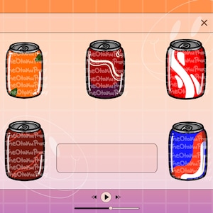 9 Soda Can Badges Cute Kawaii Badges for Streaming