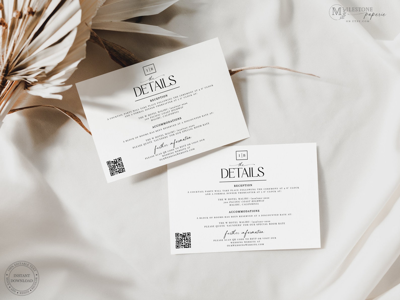 QR Code Details Card Modern Wedding Details Card Minimalist Wedding qr-code-details-card-modern-wedding-details-card-minimalist-wedding