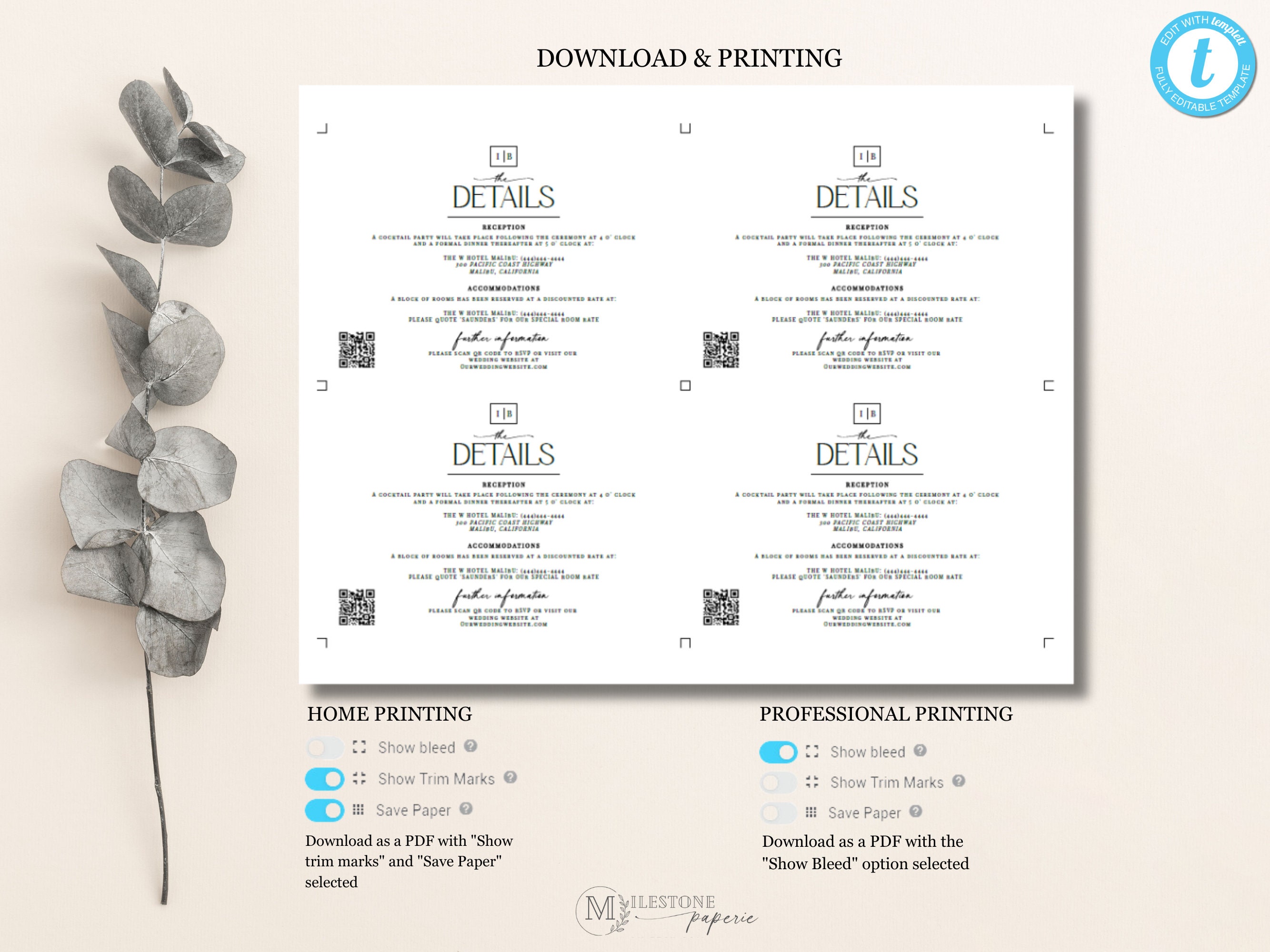 QR Code Details Card Modern Wedding Details Card Minimalist Wedding qr-code-details-card-modern-wedding-details-card-minimalist-wedding