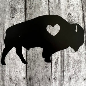 Buffalo with heart digital print svg, png, pdf, jpg