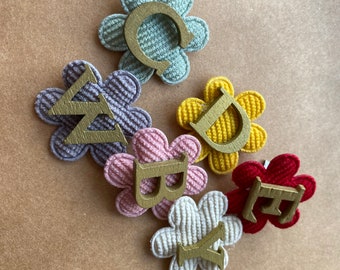 Personalised hair accessories. Initial flower hair clips. Letter hair accessories. Flower hair clips. Toddler hair clips. Personalised.