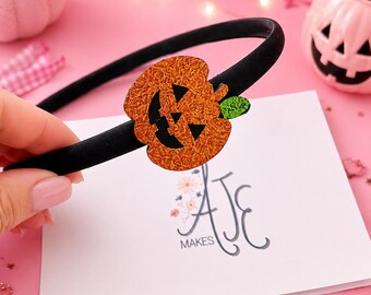 Halloween Hairband. Black pumpkin hair band. Pumpkin costume hair accessories. Halloween hair bands for toddlers. Pumpkin hair accessories.