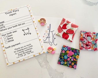 Tooth fairy tooth holder. Tooth fairy certificate. Tooth fairy gift. Tooth fair keep sake. Tooth loss gift. Tooth fairy pouch. Lost tooth.