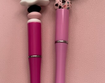 Spooky pink Halloween ghost and bat pens. Cute spooky season pens. Cute little bat girl and ghouls Halloween gifts perfect for boo baskets