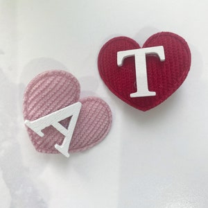 Personalised hair accessories. Initial heart hair clips. Letter hair accessories. Heart hair clips. Toddler hair clips. Personalised.