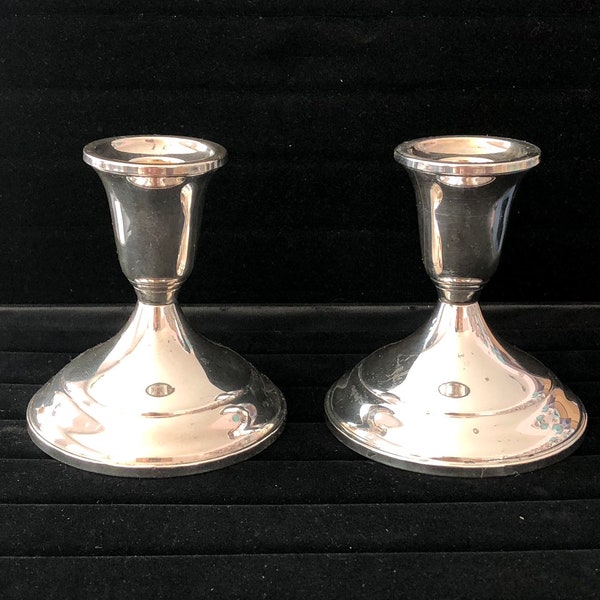 Sterling Silver Candle Holders Etsy