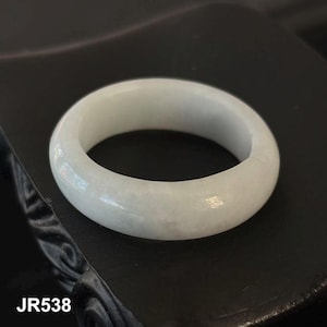 Vintage Natural White Jade Ring