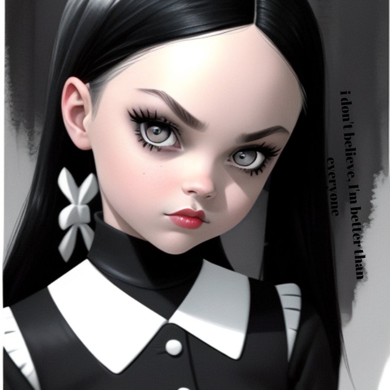 Wednesday Art Digital Graphic Design Sticker Pack Digital - Etsy