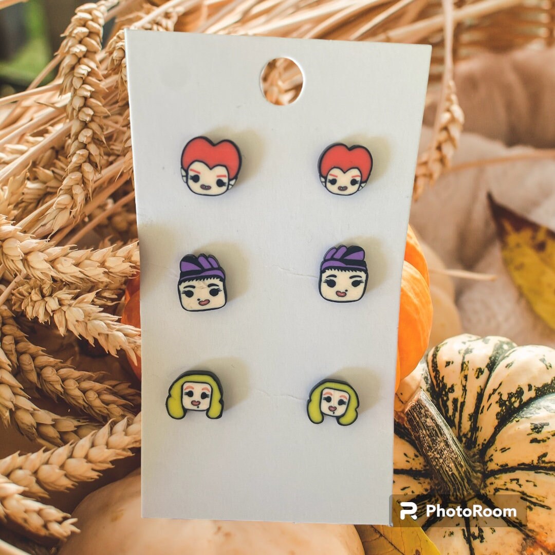 Hocus Pocus Sanderson Sisters Inspired Stud Earring Set Etsy
