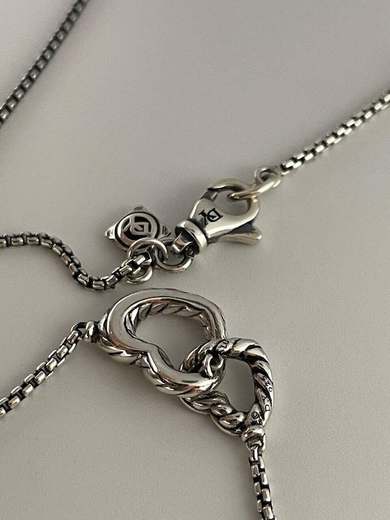 Authentic David Yurman interlocking heart necklac… - image 4