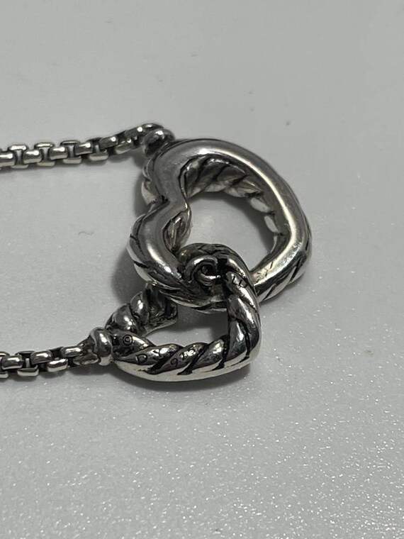 Authentic David Yurman interlocking heart necklac… - image 5