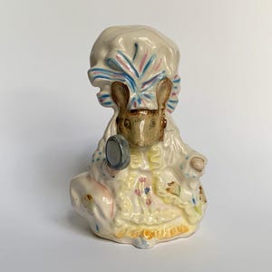 Vintage 1980s Beswick Beatrix Potter Figurine - Lady Mouse (BP3c) Made in England
