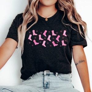 Cowgirl Boots Shirt, Country Concert Tee, Western Graphic Tee for Women, Oversized Graphic Tee, Cute Country Shirts, Cowgirl Shirt, Western