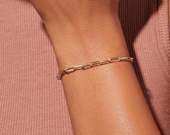 18k Gold Plated 925 Sterling Silver Timeless Bracelet, Dainty bracelet, Minimalist Jewelries, Simplicity, Everyday jewelries, Perfect Gift