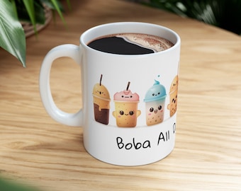 Boba Tea Mug, Boba All Day Everyday, Boba Tea Gift, Bubble Tea Mug, Boba Milk Tea, Boba Tea Lover, Coffee Mug, Cute Bubble Tea, Boba Mug
