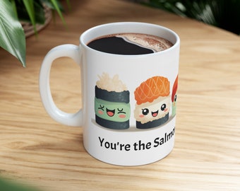 Sushi Coffee Mug, Sushi Fan Mug, Sushi Fan Gift, Sushi Lover, Sushi Coffee, Sushi Gift, Foodie Mug, Foodie Gif,. Asian Food Mug, Cute Mugs