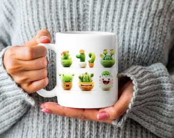 Cute Cactus Mug, Cactus Coffee Mug, Succulent Mug, Desert Coffee Mug, Desert Mug, Cactus Lover Gift, Nature Lover, Cactus Lover