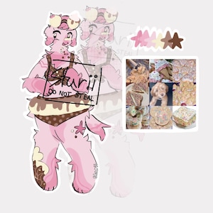 Furry Adoptable Character Dog Dessert Themed