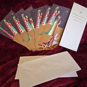 Christmas greeting card with texts