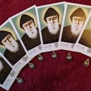Pious Images and Small Medals of Saint Charbel (Lot of 6)