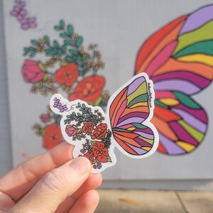 Floral Butterfly Sticker