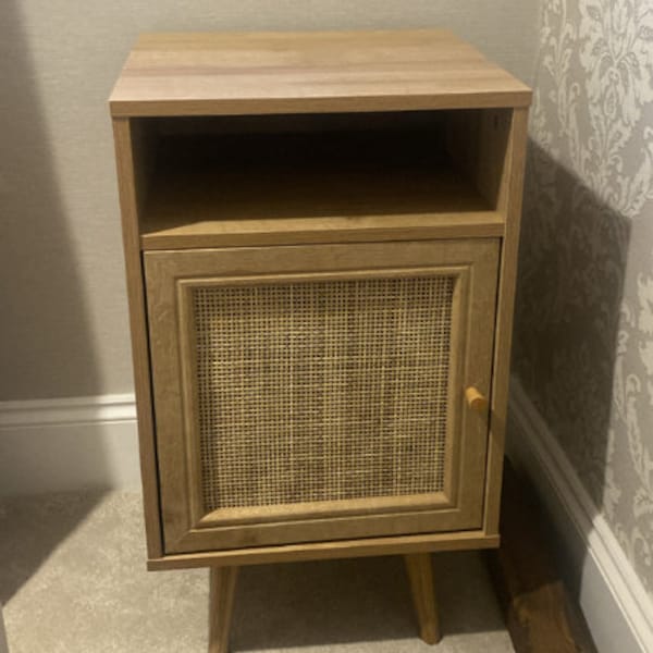 Rattan Bedside Table Etsy UK
